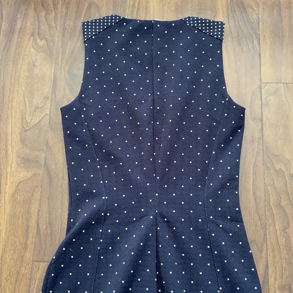 H&M Navy Polka Dot Textured Sleeveless Dress - Picture 9 of 16